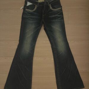 Vintage Lolita yellow wash pants